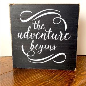 Little Wood Sign “the adventure begins”